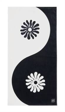 NEW SLOWTIDE botanical balance beach towel in black